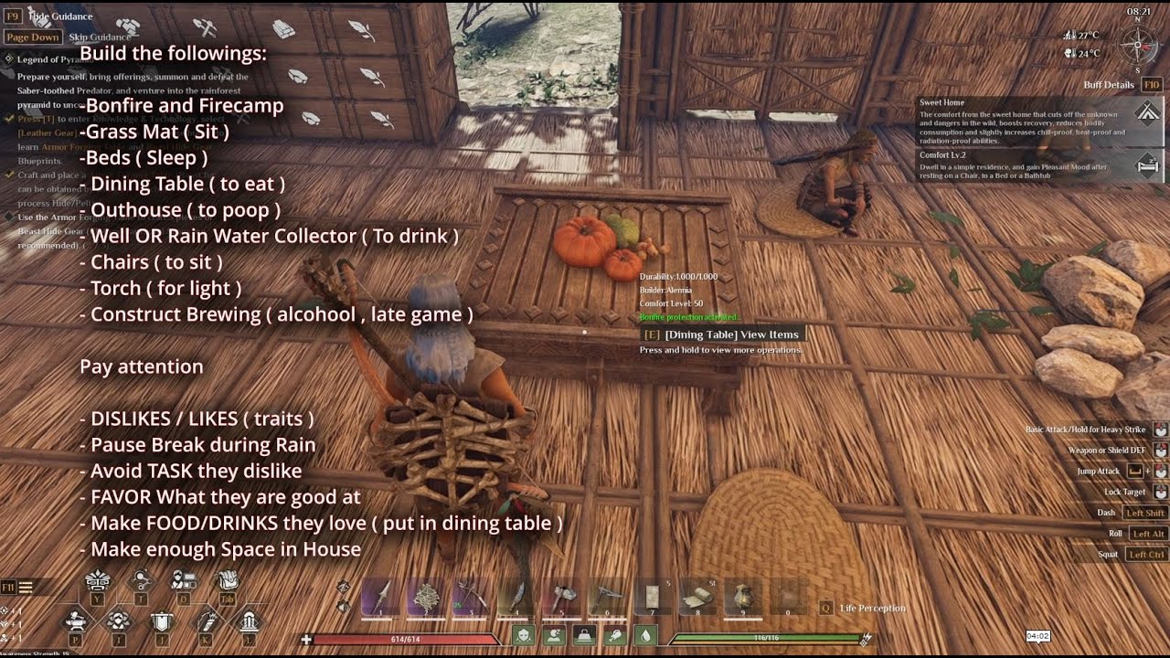 Soulmask│How to RAISE MOOD/MORALE for AI COMPANIONS - Beginner's Guide 2024