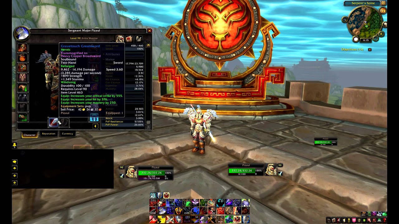MOP Arms warrior pvp spec/Glyphs also news!