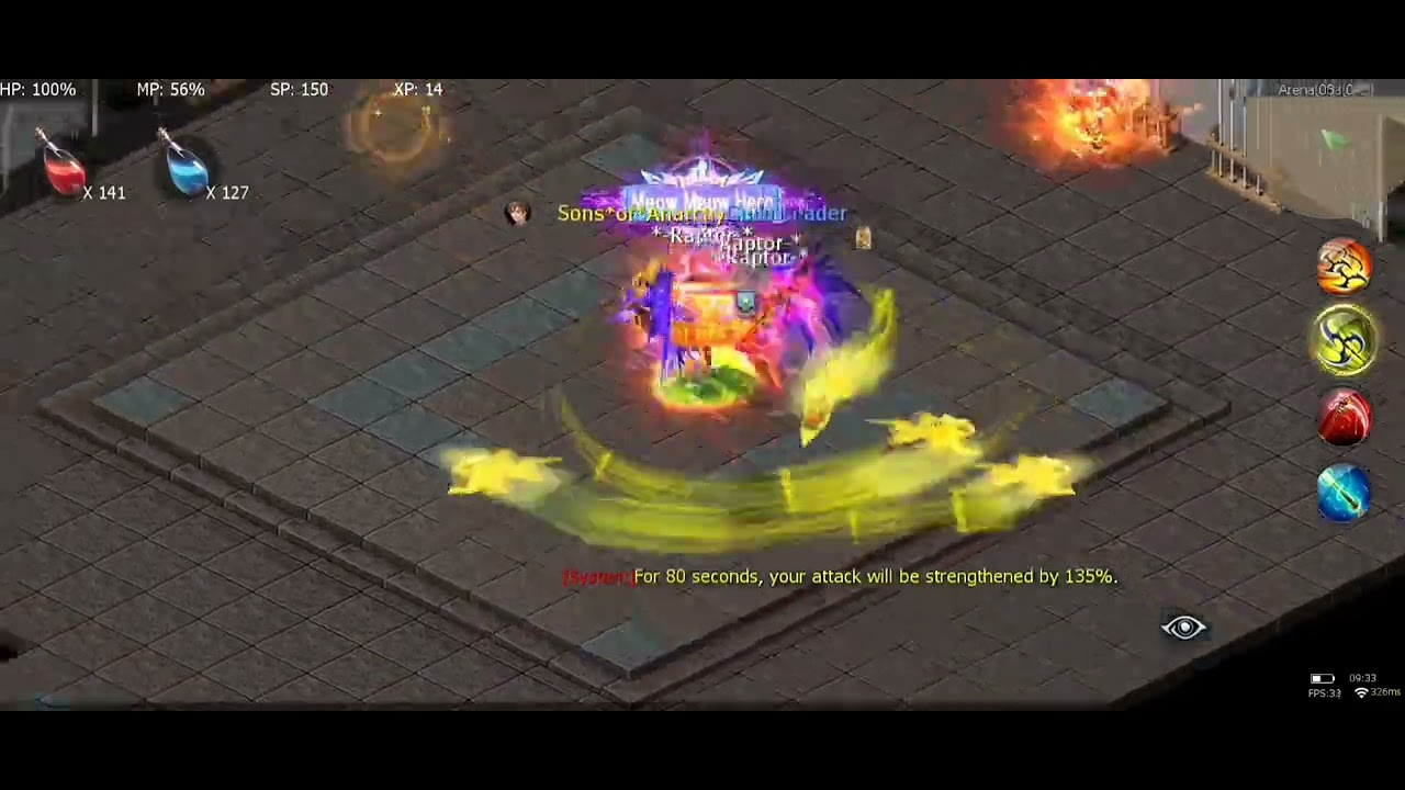 Ninja (Raptor) VS Thunder striker (rutchelskye) conquer online server Golden apple.