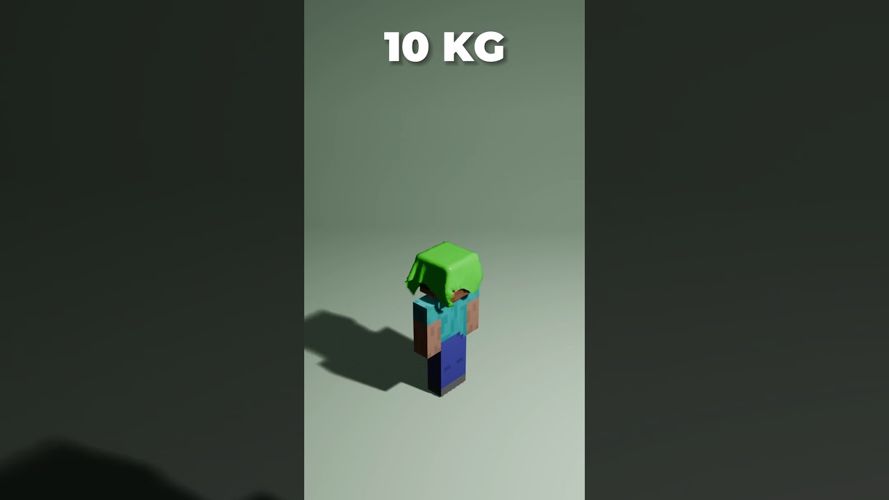 1 kg vs 1000 kg #animation #3d #blender #asmrvideo