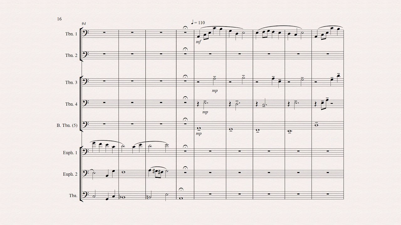 Deltarune Suite Low Brass Ensemble Movement 1