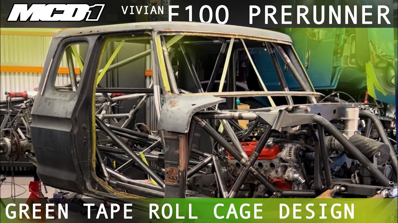Building a roll cage with green tape  | Morgan Clarke Design | VIVIAN F100 prerunner