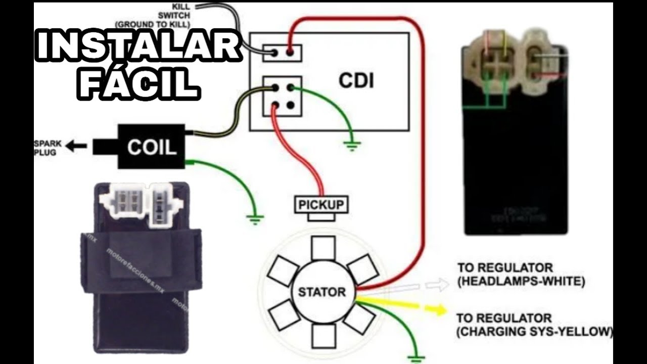 Como conectar CDI ALTERNO y DIRECTO en tu MOTOCICLETA , MOTONETA