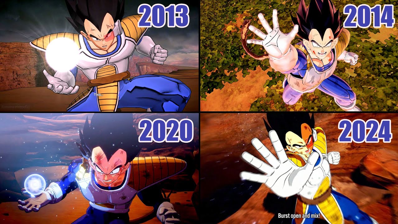 Vegeta's Great Ape transformations Cinematic Cutscene(2002-2024)