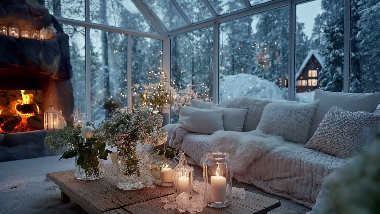 🌸🎹Romantic Piano with Flowers | White Lounge Soft Lights for 3 Hours | Emotional Healing Focus Study