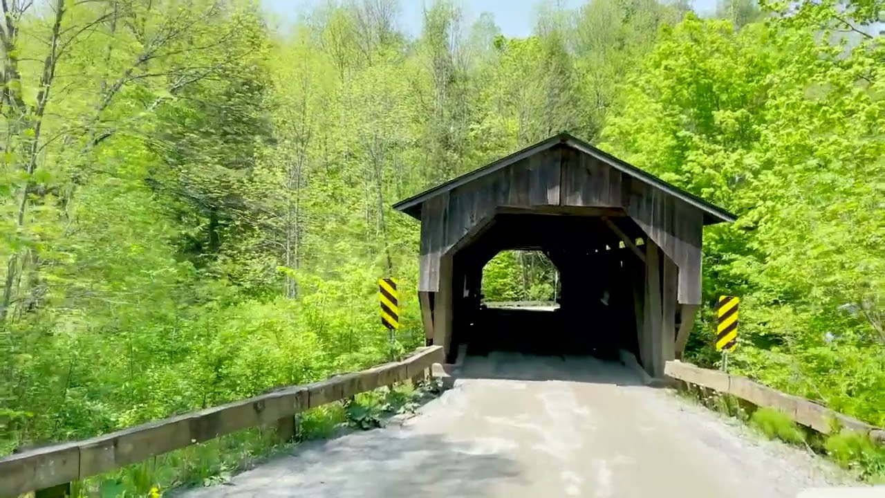 10hr Relaxing, Calming Music with Scenic New England Covered Bridges 1080P