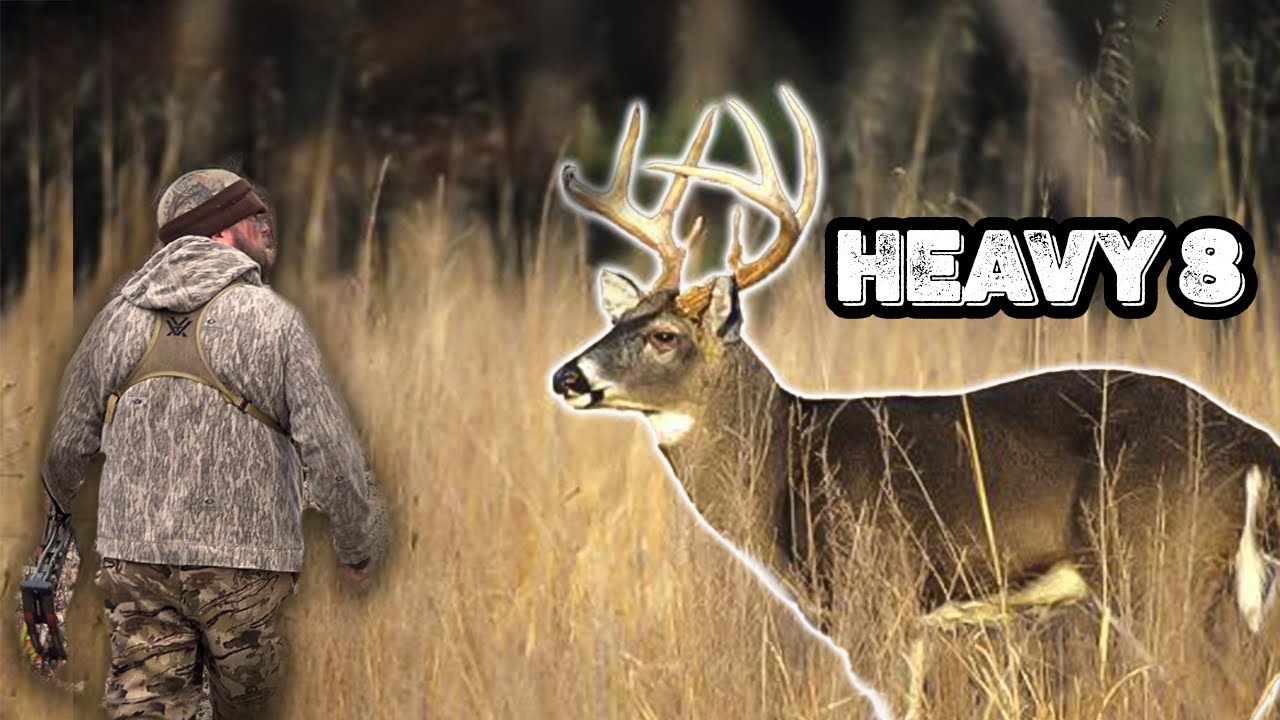 HEAVY 8 Point Buck! Bowhunting with Swirling Wind