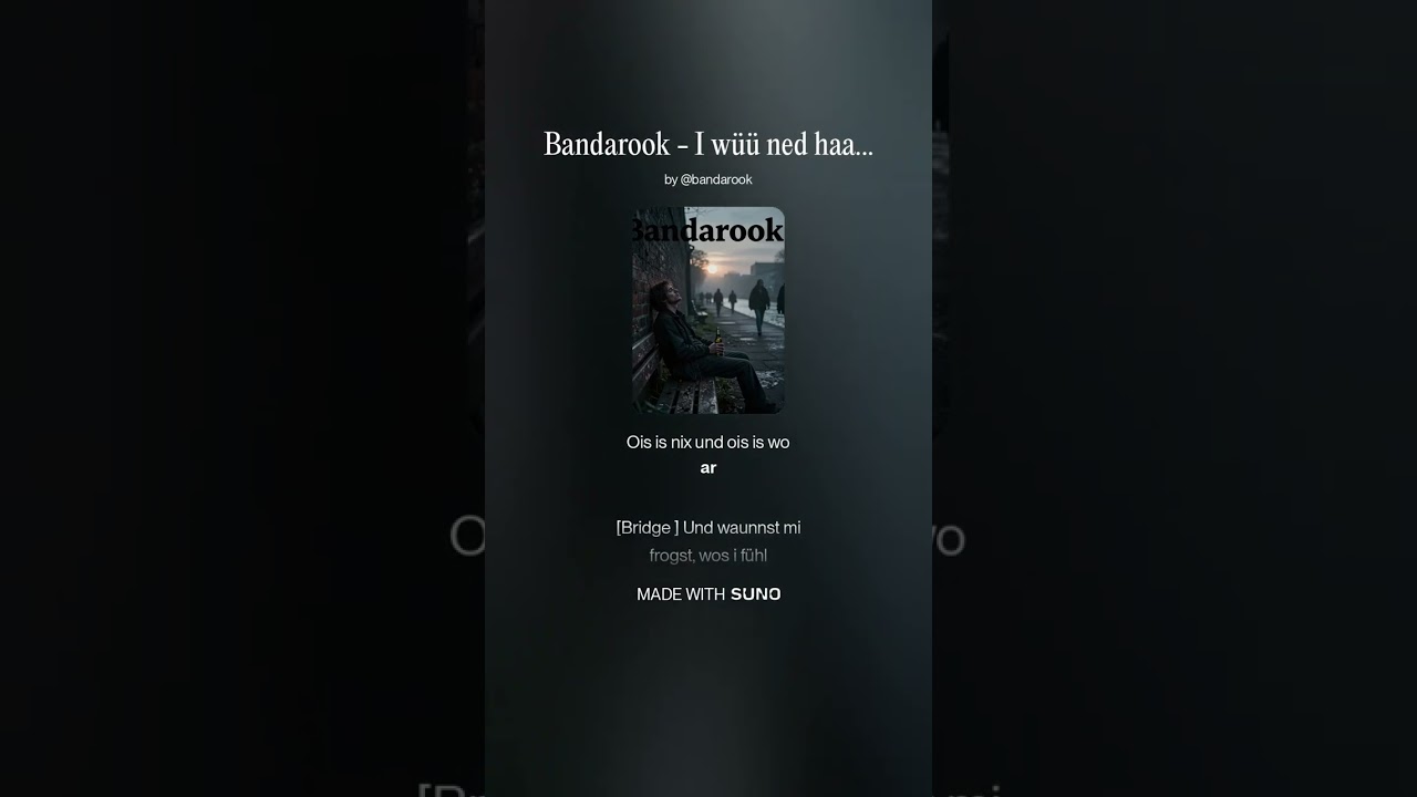 Bandarook - I wüü ned haam... (80'sSynthStyle)