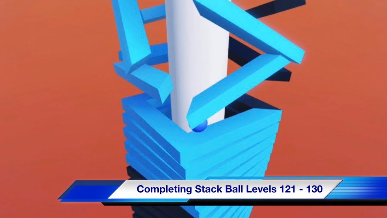 Completing Stack Ball Levels 121 - 130