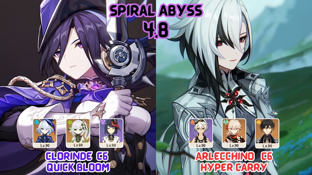 Clorinde C6 & Arlecchino C6 | Spiral Abyss 4.8 | Genshin Impact