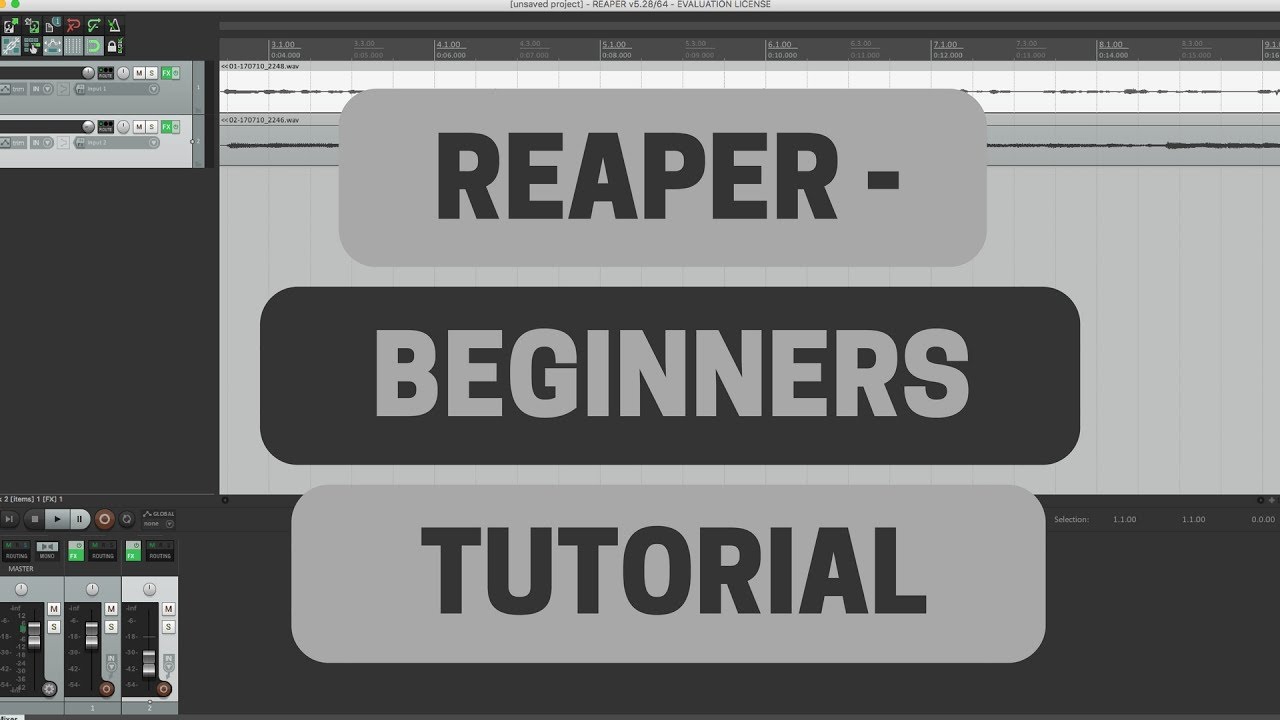 Учебное пособие по Reaper для начинающих — запись гитары и вокала