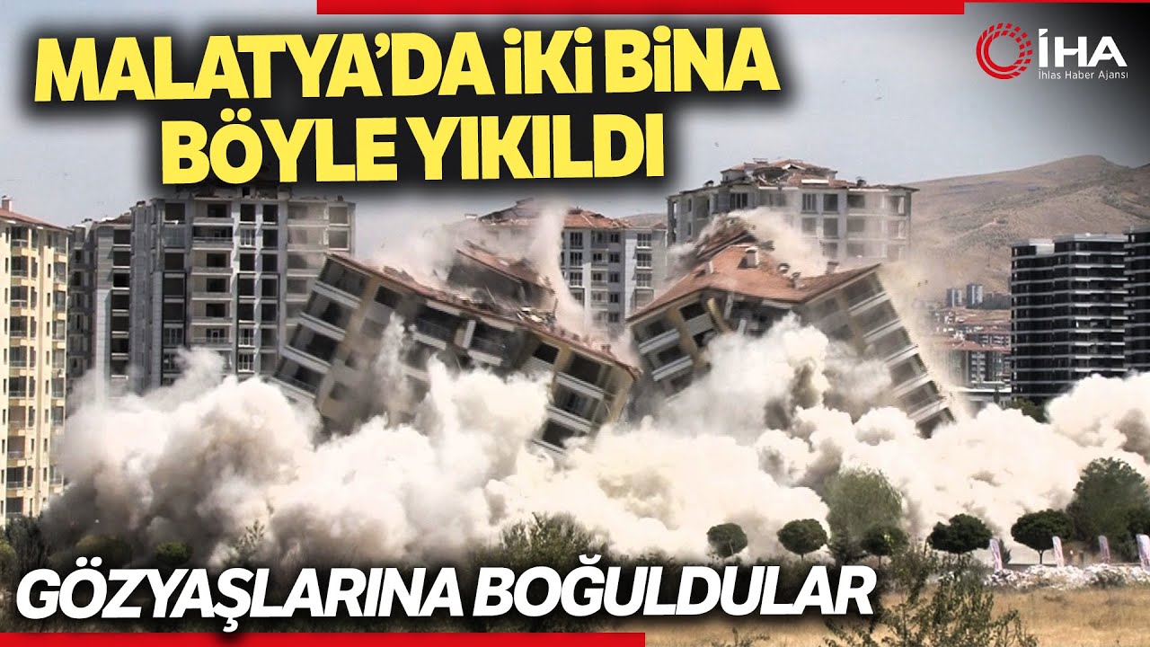 Malatya’da Yüksek Katlı Binalar Patlayıcı İle Yıkıldı