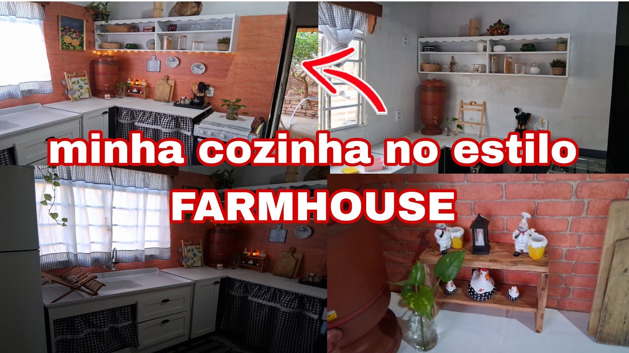 ESSA TRANSFORMAÇÃO  NA COZINHA FICOU BEM NO ESTILO FARMHOUSE 