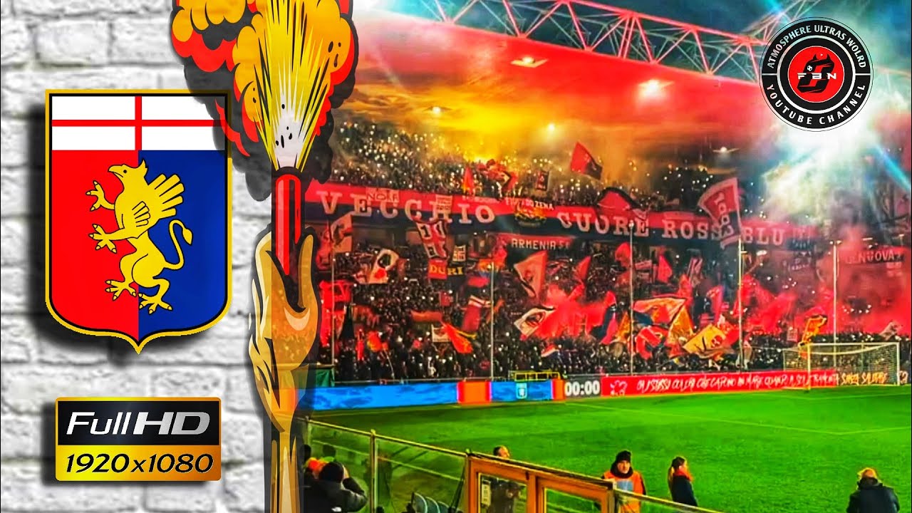 Gradinata Nord Genoa Great Atmosphere in Genova • Serie B • Genoa vs Cosenza 4-0 🔴🔵