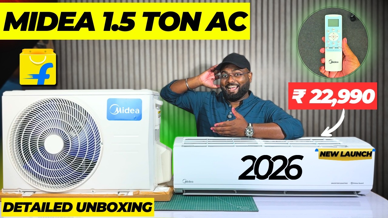 Midea 1.5 Ton 3 Star Split Inverter AC ⚡| Best 1.5 Ton Ac 2026 😍| Unboxing 🔥