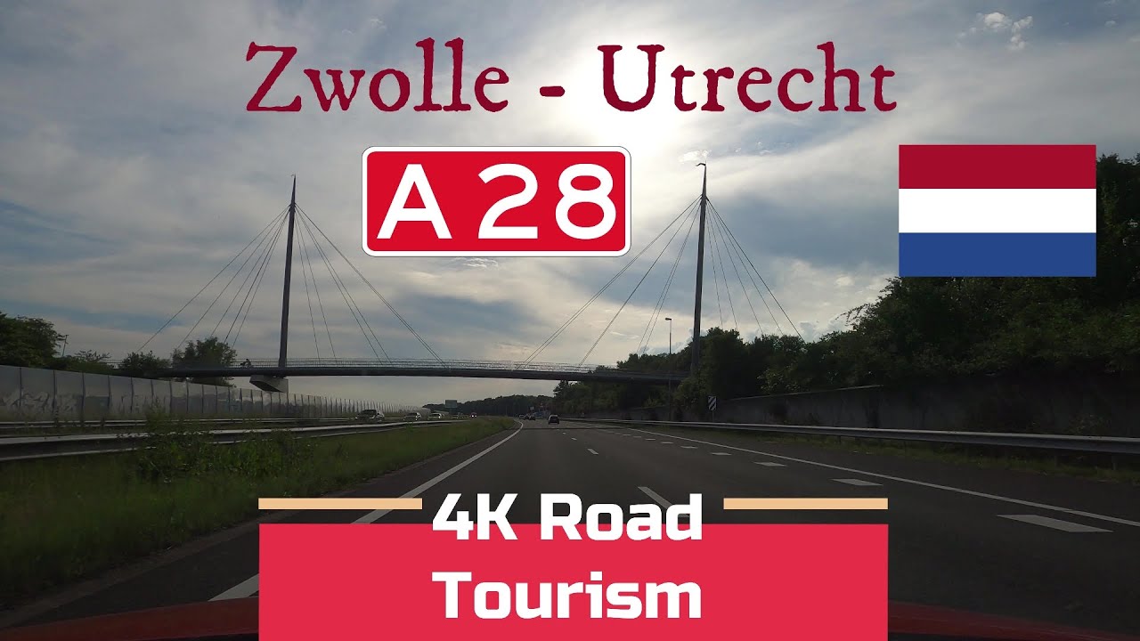 Driving The Netherlands: A28 Zwolle - Utrecht - 4K motorway drive through Veluwe