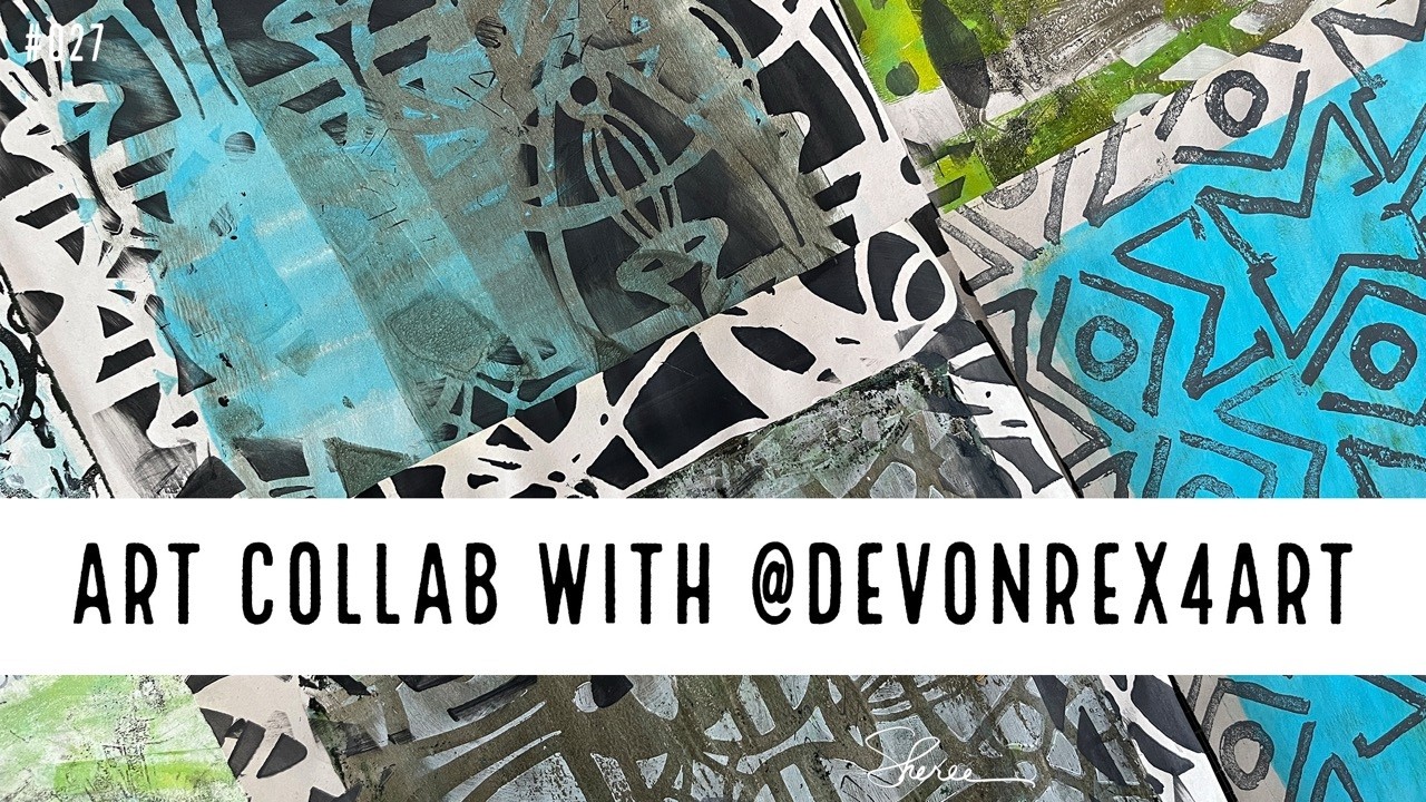 Colorful Gel Prints w/ Yolande Alexander’s Stencils & Stamps for PM Artist Studio