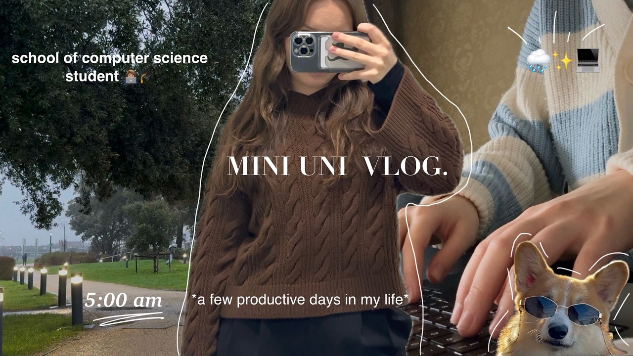 5am rainy uni morning in dublin | student life & study vlog