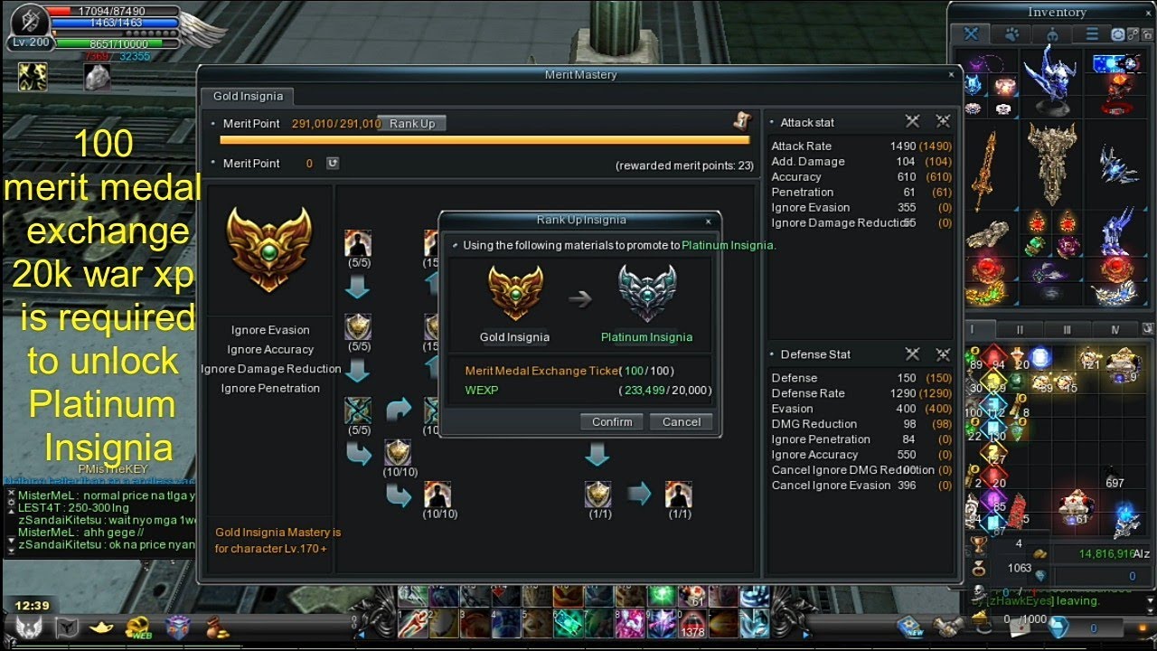 CABAL ONLINE (PH) Merit Mastery Platinum Rank Insignia Preview (Episode 24 ) (ASCENSION)
