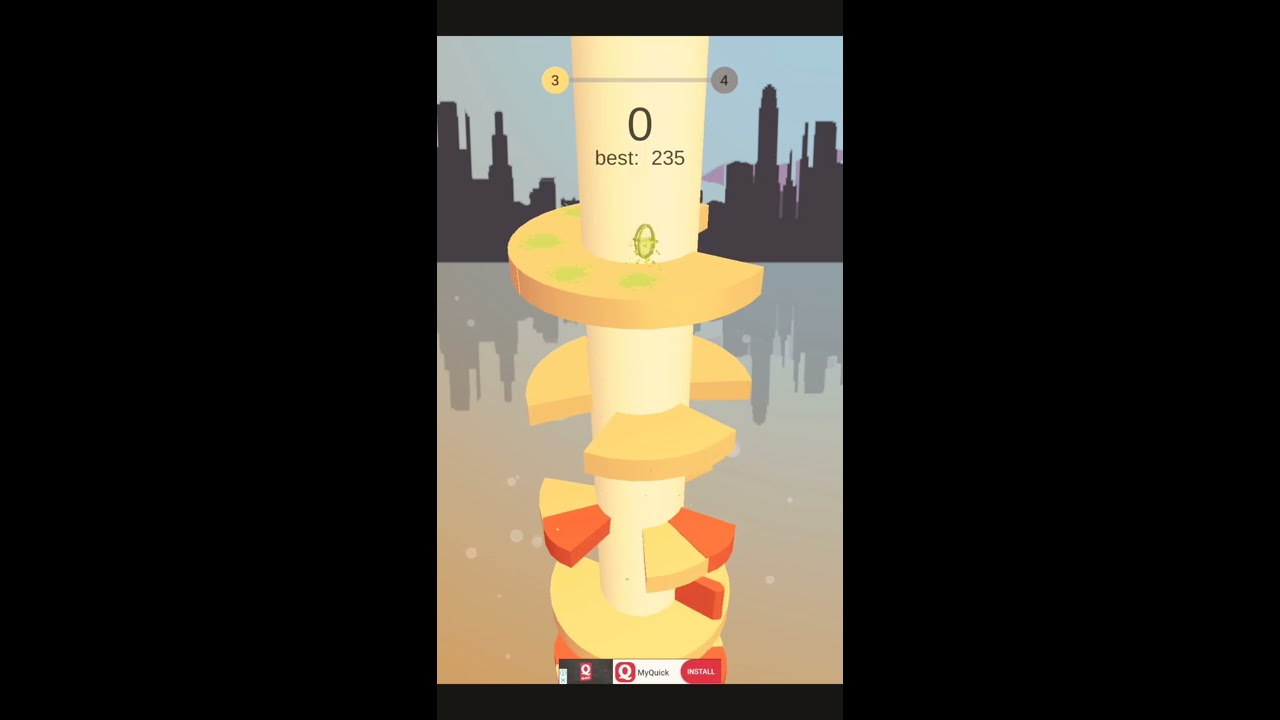 Helix jump gameplay levels 3 to 4