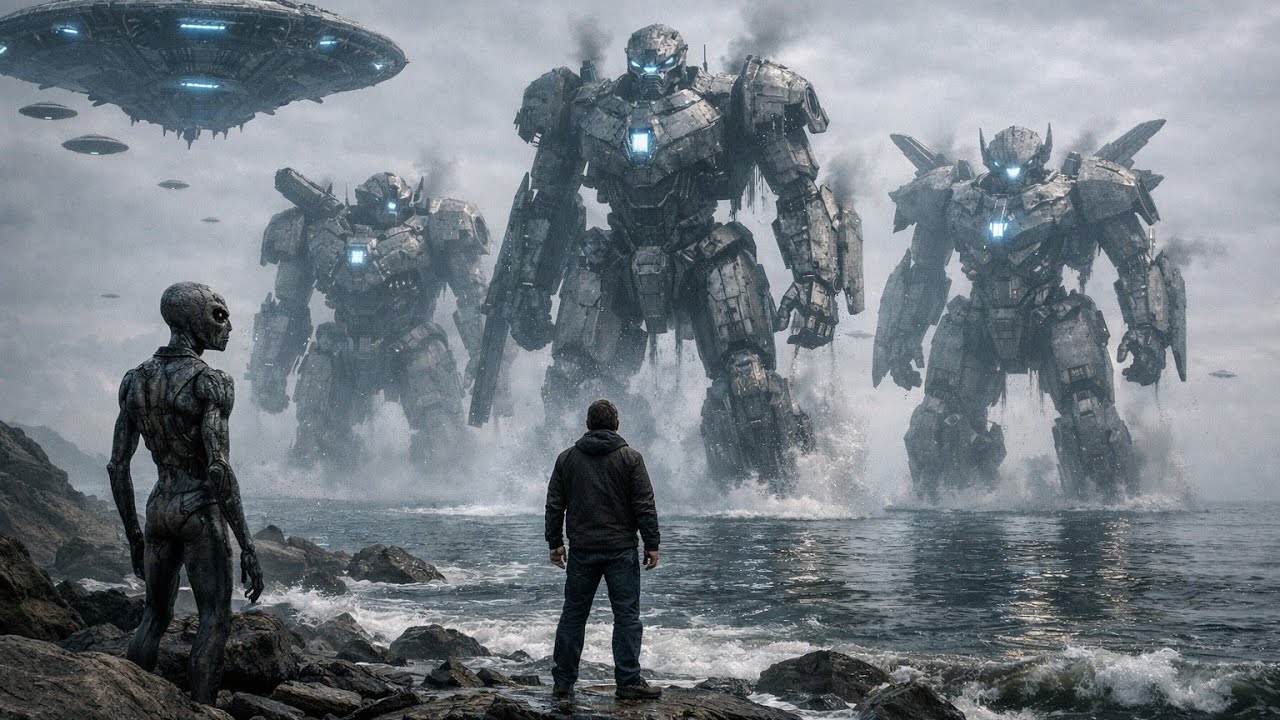 بیگانگان، ربات‌های غول‌پیکر را دور شهر مستقر می‌کنند تا انسان‌ها را تحت کنترل بگیرند