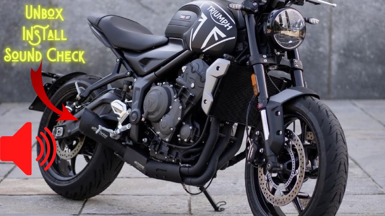 【Unbox+Installation+Sound🔈 Check】SPARK Exhaust System of Triumph Trident 660