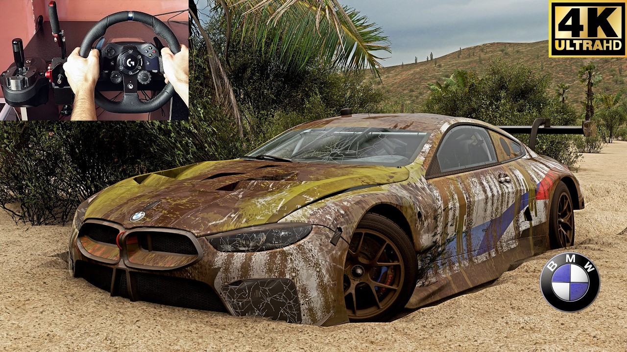 Rebuilding BMW M8 GTE | Forza Horizon 5 Steering Wheel Gameplay
