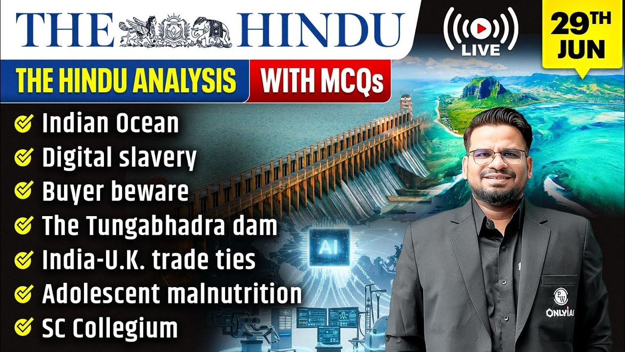 The Hindu Analysis | 29th June 2026 | The Hindu Newspaper  - Practice Questions | Prashant Sir