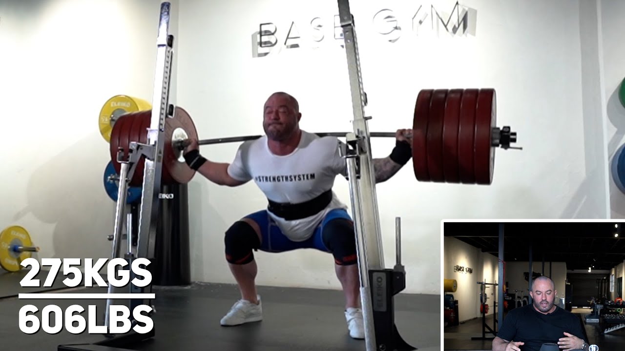 275kg one and a quarter high bar squat! My favourite squat supplementary exercise!
