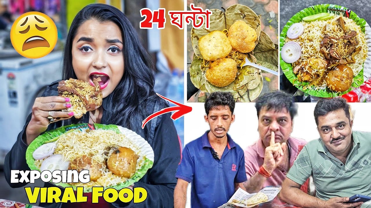 I ate Every VIRAL STREET FOOD for 24 Hours - EXPOSING সস্তা Viral Food in Kolkata - FOOD CHALLENGE