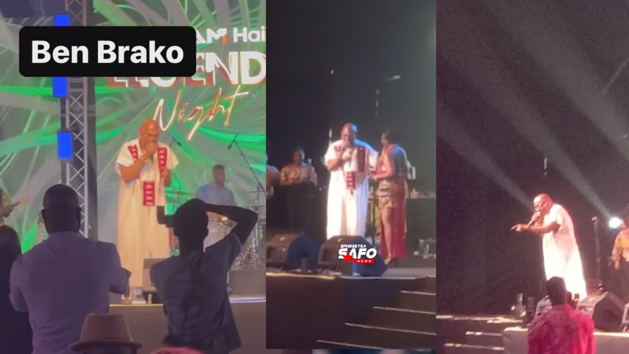 🔥Ben Brako steals the spotlight at KABFAM Legends Night as he performs with his Lovely Wife on stage