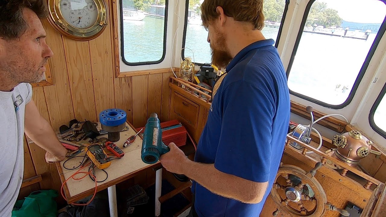 Wiring the inverter and fridge on the trawler