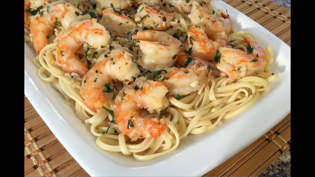 How To Make Shrimp Scampi-Linguine Pasta-Italian Food Recipes