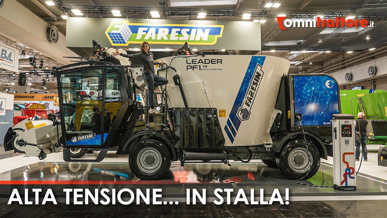 Giulia scopre il Faresin Leader PF 1.14 Full Electric e FS Middle ad Agritechnica 2023