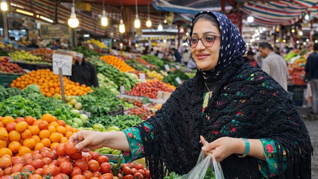 Exploring Rasht's Traditional Market | Fruits, Vegetables, and Fresh Produce