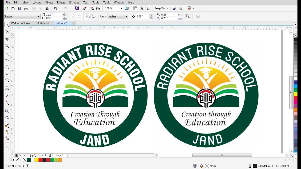 HOW TO DESIGN SCHOOL LOGO IN CORELDRAW | CORELDRAW TUTORIALS | DOCTOR DESIGN