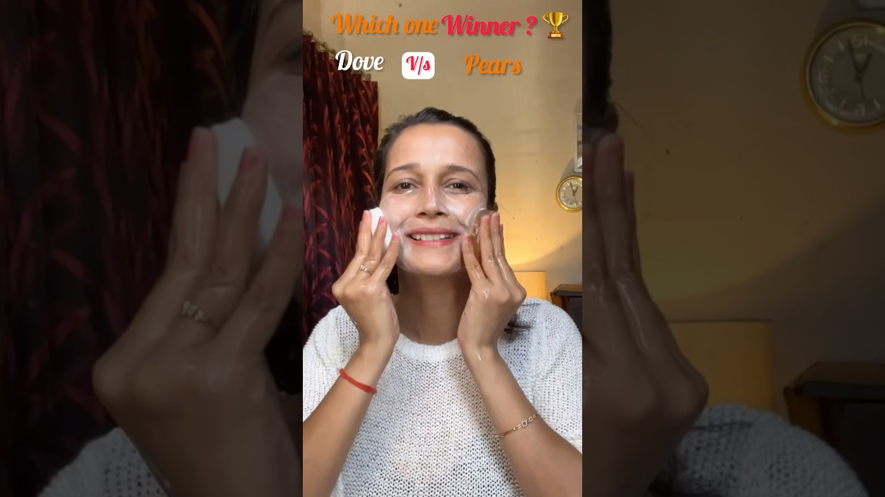 Dove vs Pears Soap for Skin | Daily Face Wash 😱 #ashortaday #ytshorts #beautytips #glowingskin