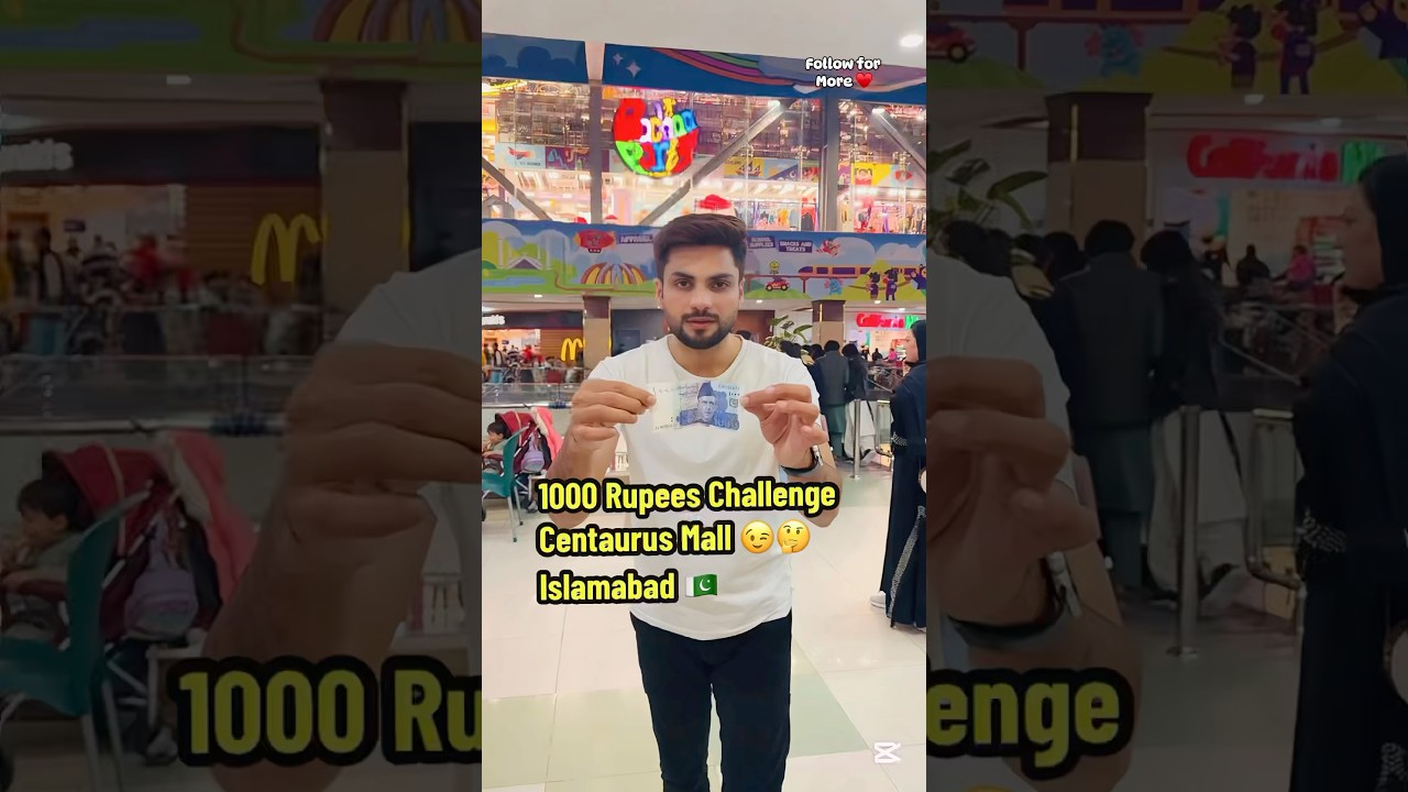 Budget Eats at Centaurus Mall | 1000 Rupees Challenge 😉🙌 #foodshorts #islamabadfood