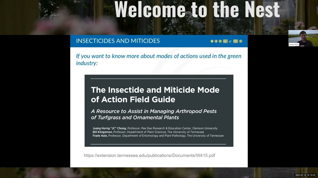 Understanding Insecticides and Miticides for Turfgrass and Ornamental Plants with Dr. “JC” Chong