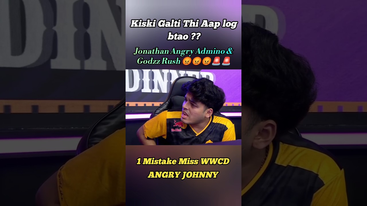 Admino & Goddzz Mistake Jonathan ANGRY 😡😡😡 #jonathan #godl #angry #wwcd #highlights #clutch #bgmi
