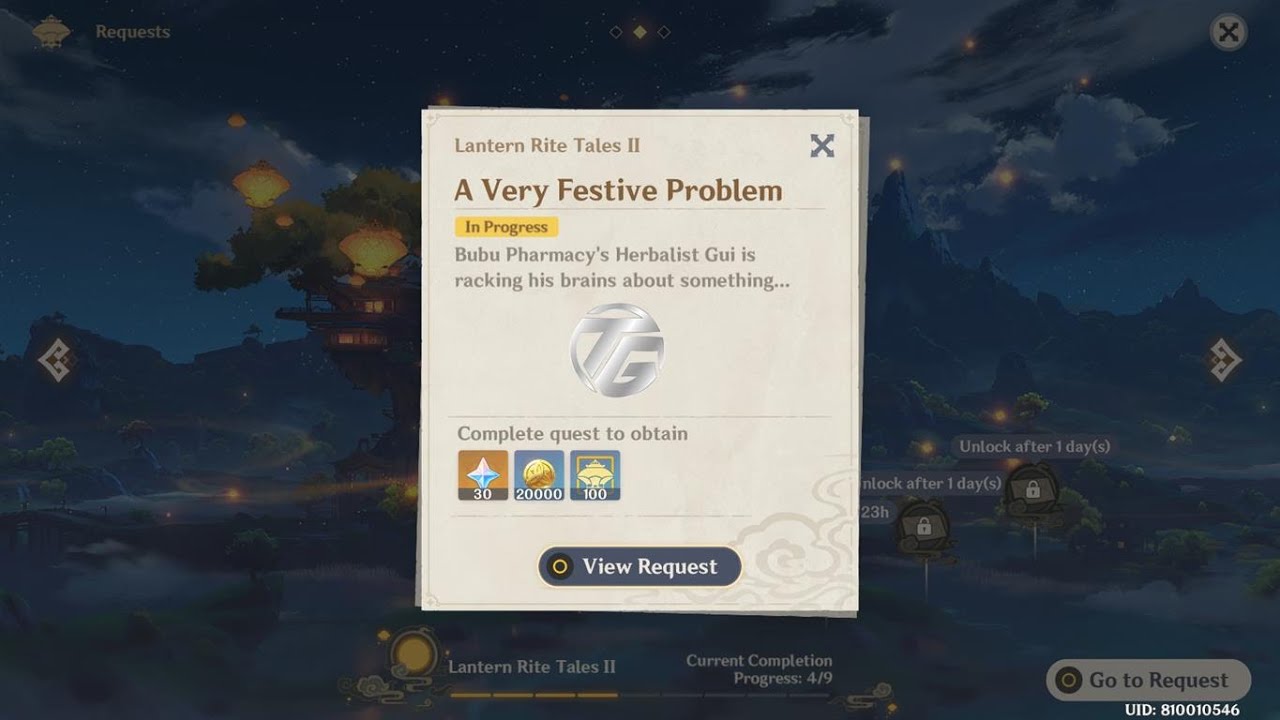 Lantern Rite Tales II (2) Quest : A very Festive Problem