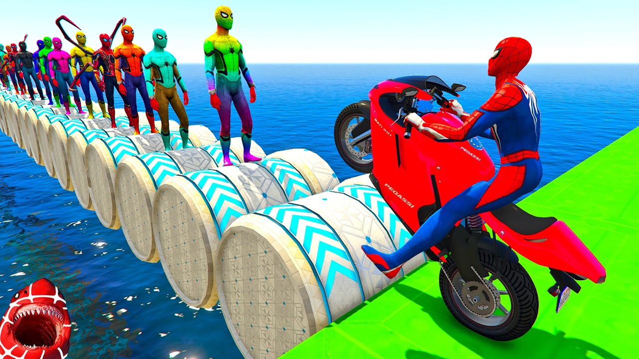 الرجل العنكبوت انقاذ باتمان Spider-Man Rescue batman vs iron man vs venom funny Game GTA 5 superhero