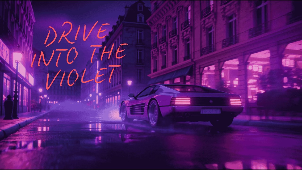 DRIVE INTO THE VIOLET 💜 Epic Synthwave Night Drive (1989)