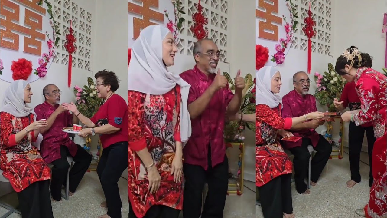 Angeline Tan, Sabri Yunus di Upacara Minum Teh di Majlis Perkahwinan Adik Bongsu...