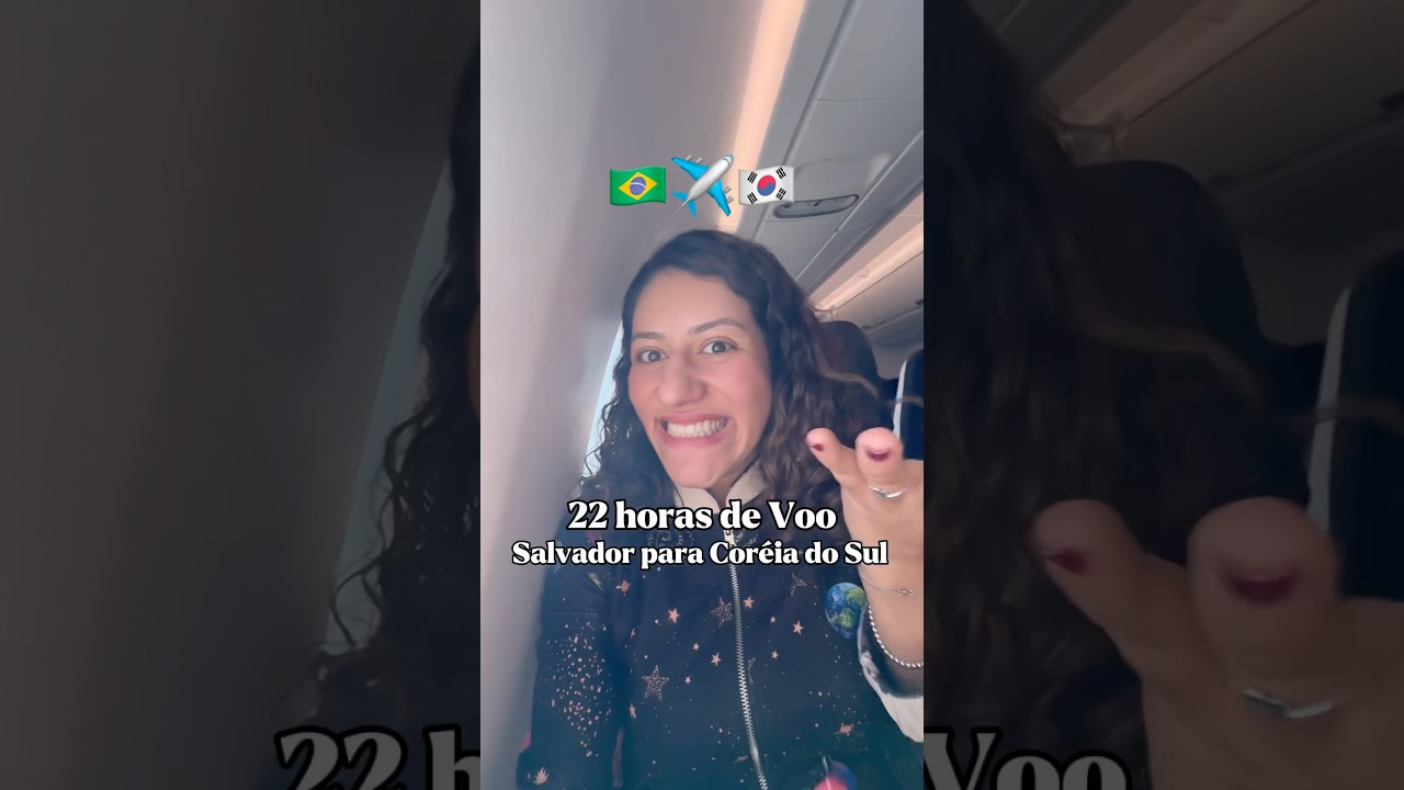 Meu voo para Coreia #viagem #coreiadosul #avi&atilde;o #coreia