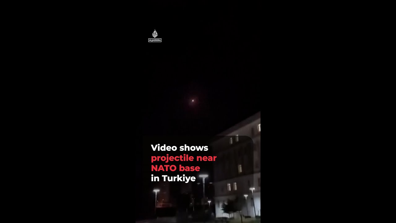 Video shows projectile near Turkish base hosting US troops | AJ #shorts