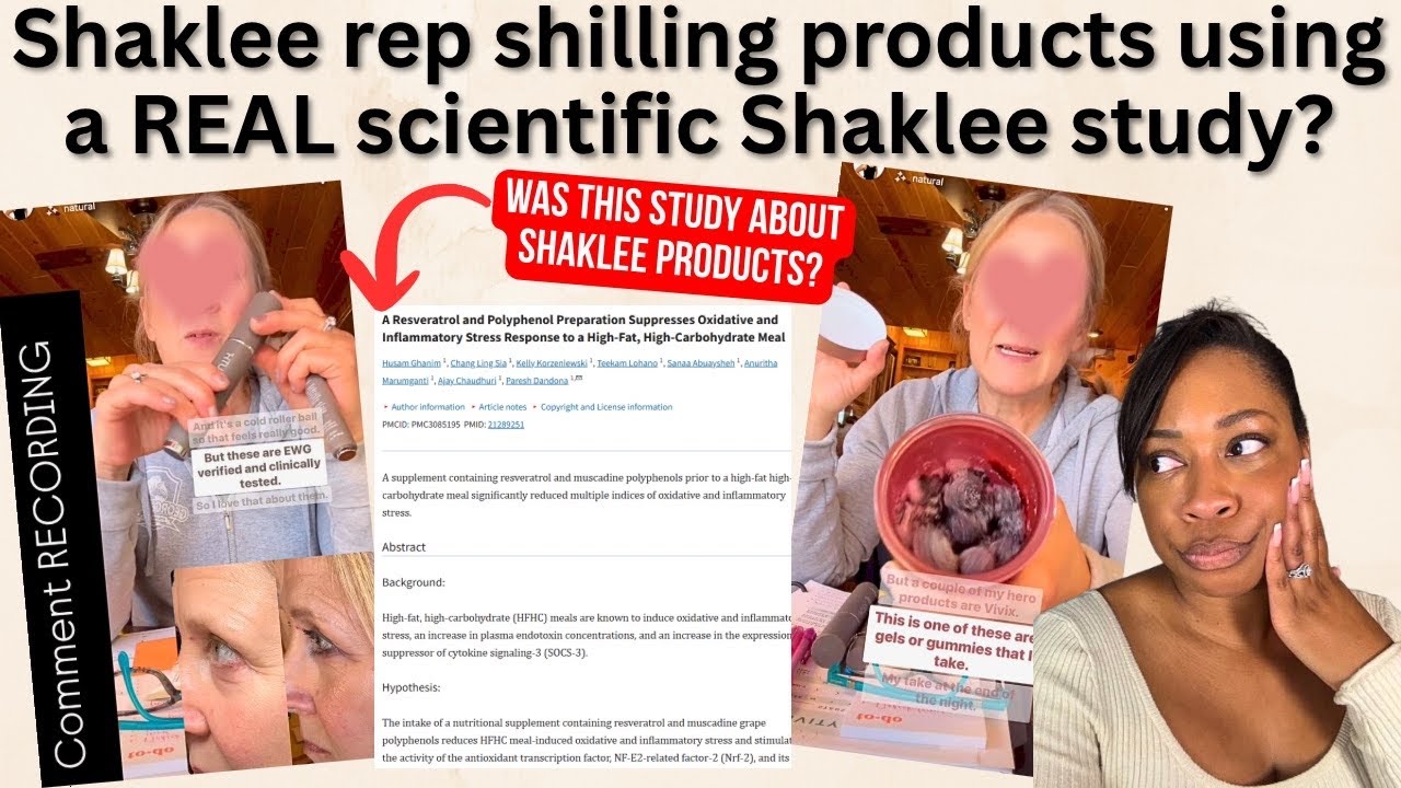 Представитель SHAKLEE пытается продать свою продукцию | Было ли это исследование вообще о Shaklee...
