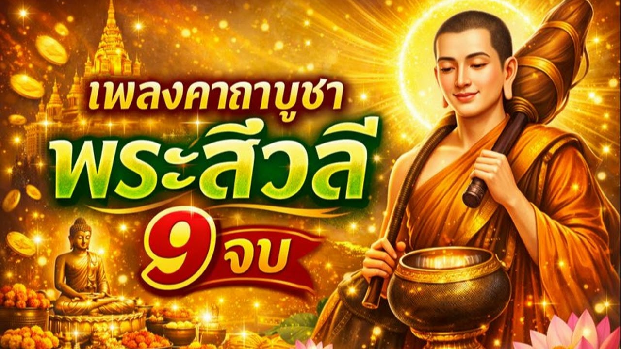 เพลงคาถาบูชาพระสีวลี 9 จบ รับทรัพย์ ค้าขายร่ำรวย เงินทองไหลมาเทมา #9จบ