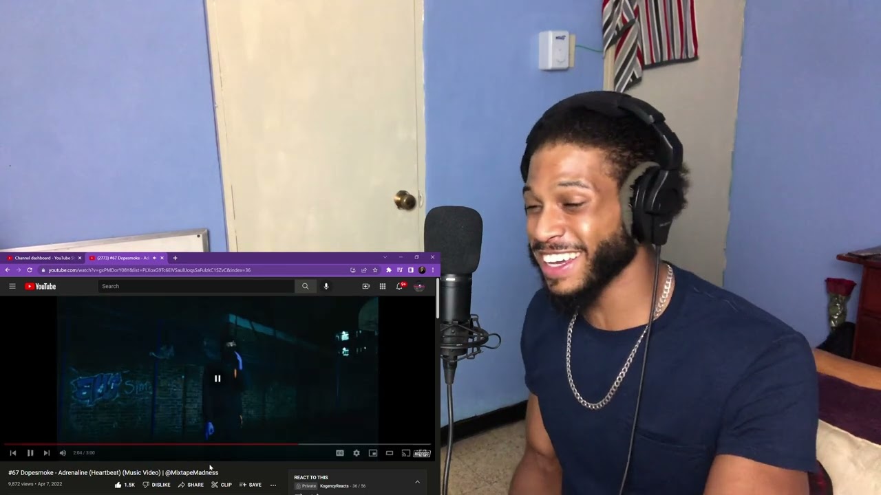 WTF! HE'S SO CALM BUT SO SMOKEY! #67 Dopesmoke - Adrenaline (Heartbeat) (Music Video) (REACTION)
