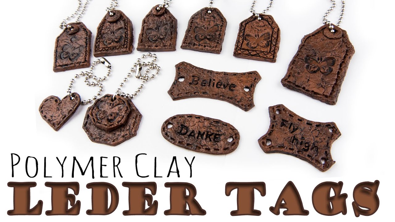 [FIMO Tutorial] Leder Imitat Anh&auml;nger | Faux Leather Tags | Geschenkidee f&uuml;r M&auml;nner ;)